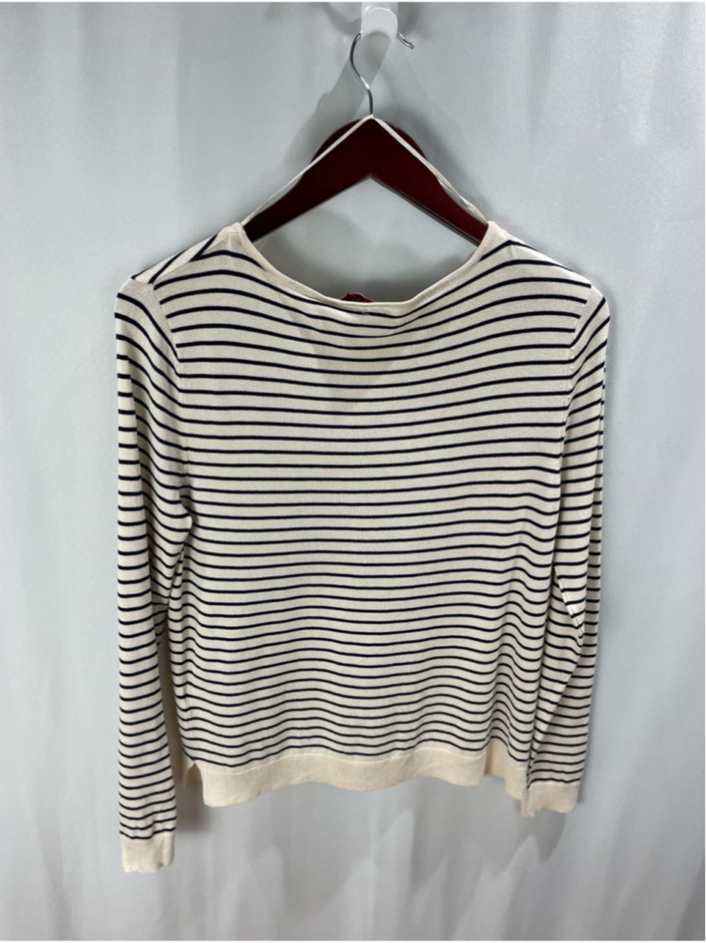 NEW Zara Cream Breton Boatneck Sweater Size XS (fits S) - Picture 3 of 7